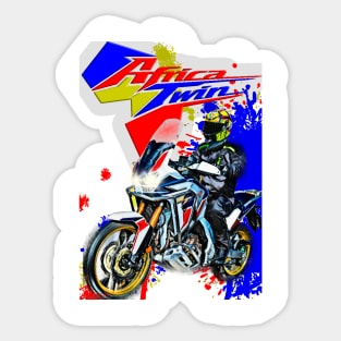 Africa Twin Rider blue Sticker